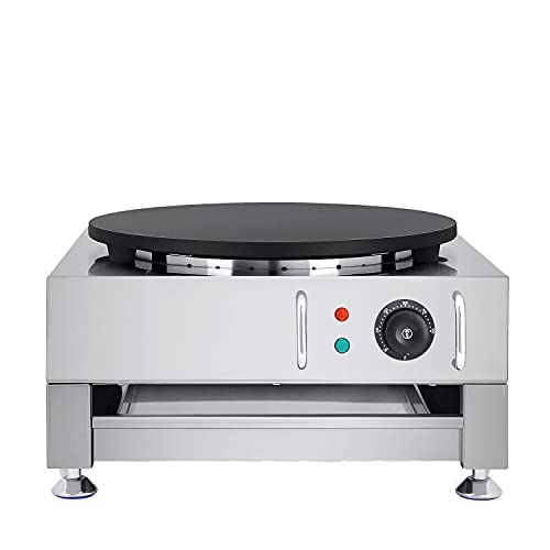 Electric Crepe Maker 16 Inch Large Pancake Machine Crepes Griddle With Wooden Spreader And Spatula
