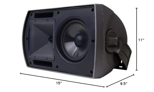 Klipsch AW-650 Indoor/Outdoor Speaker, Black (Pair)