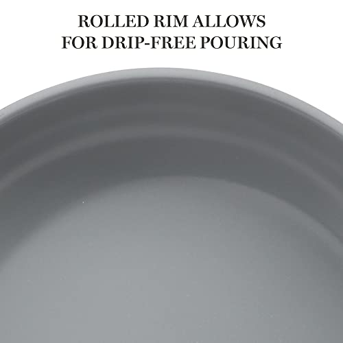Martha Stewart Delaroux 10 Piece Stainless Steel Pots and Pans Kitchen Cookware Set w/PFAs Free Premium Nonstick Ceramic Interior