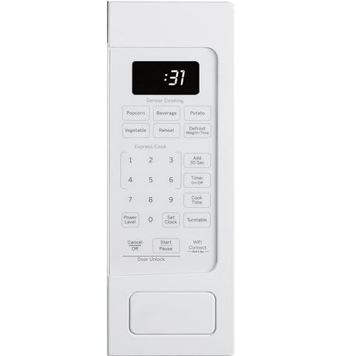 GE Profile PCHK11S1WWW 1.1 Cu Ft Countertop Microwave, 800W, Sensor Cooking, Scan-to-Cook, Wi-Fi Enable, Built-In Capable, White