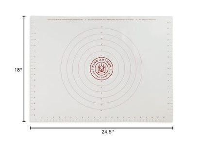 King Arthur Baking Company Rolling Mat, Non-Slip Non-Stick Silicone Baking Mat, For Kneading, Rolling, And Measuring Dough