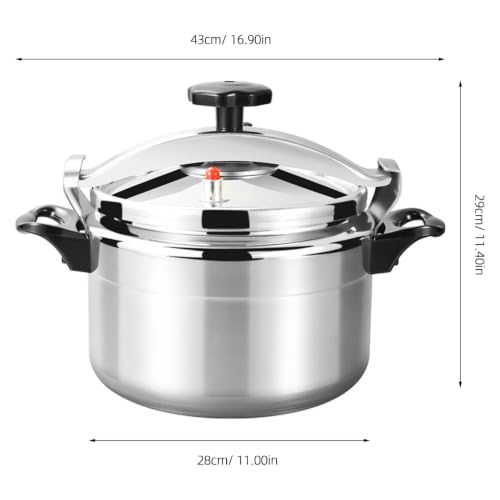 11L Pressure Cooker Aluminum Silver Multi-Cooking Stovetop Pressure Cooker