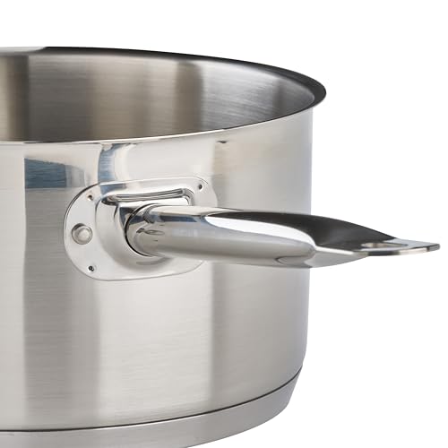 Winco Heavy-Duty Stainless Steel Sauce Pan with Cover, 6 Quart