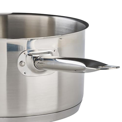 Winco Heavy-Duty Stainless Steel Sauce Pan with Cover, 6 Quart