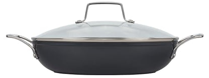 Le Creuset Essential Non-stick Ceramic Shallow Braiser with Glass Lid, 3.5 qt.