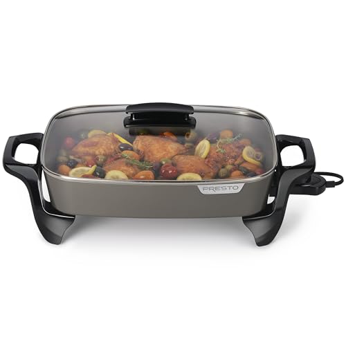 Presto 06856 16-Inch Ceramic Electric Skillet, Grey