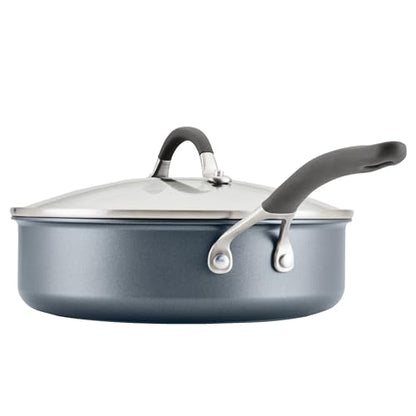 Circulon A1 Series with ScratchDefense Nonstick Induction Cookware, Large Saute Pan with Lid, Nonstick Pan, 5-Quart, Graphite