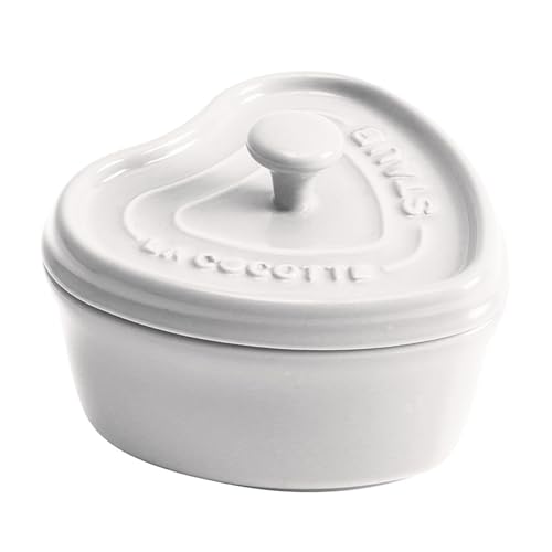Staub Ceramic 3-pc Mini Heart Cocotte Set - Cherry, Pink, White
