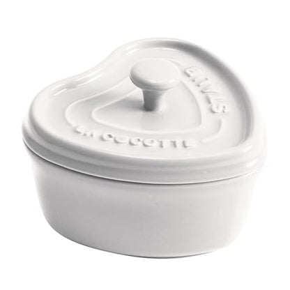 Staub Ceramic 3-pc Mini Heart Cocotte Set - Cherry, Pink, White