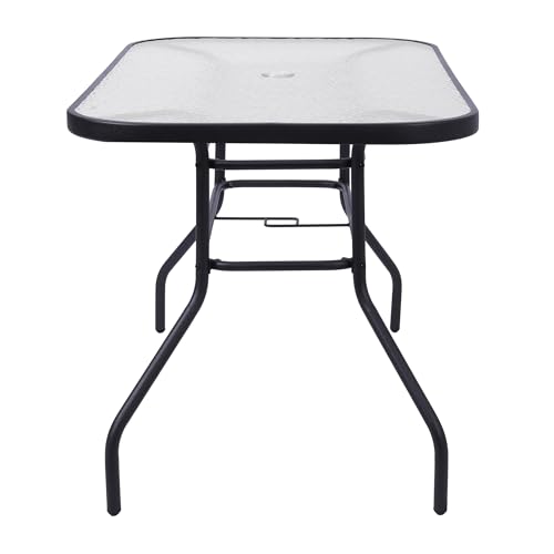 Flash Furniture Glass Dining Table with 4 Chairs, Black, 5-Piece Set