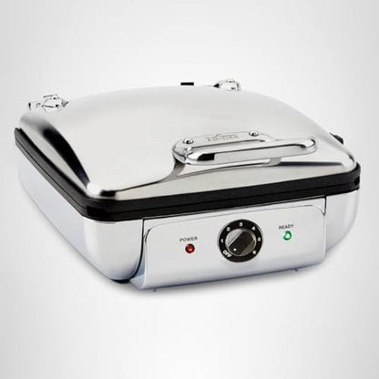 All-Clad Stainless Steel Waffle Maker 4 Section, Thick Belgium Waffle Makers, Upright Storage 1600 Watts, Nonstick, 6 Browning Levels, Dishwasher Safe
