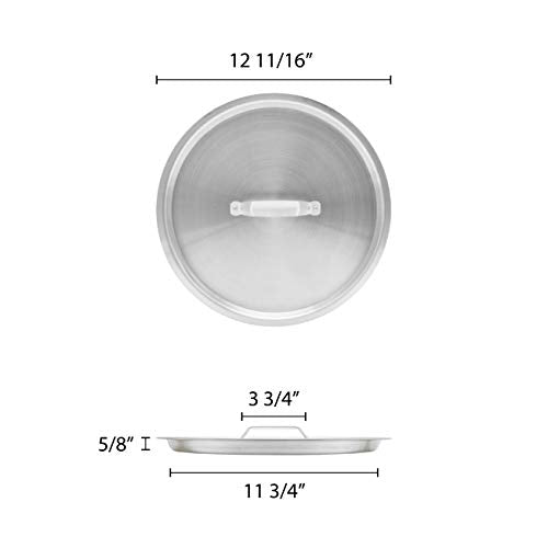 Thunder Group Aluminum Stock Pot Lid, 20 Quart, Silver