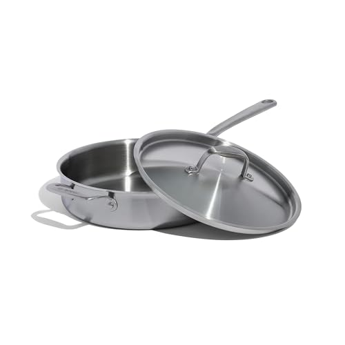 Made In Cookware | 3.5 Quart Stainless Steel Saute Pan | 5 Ply Stainless Clad | Professional Cookware | Induction Compatible | Crafted in Italy