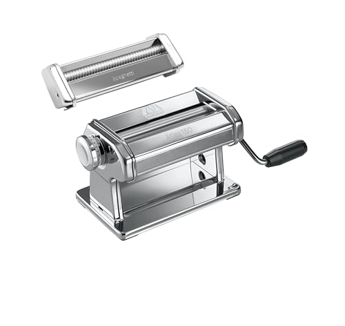MARCATO Atlas 150 Manual Pasta Maker Machine – SPAGHETTI & LASAGNA. Made in Italy.