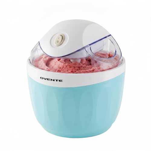 OVENTE Electric Ice Cream Maker, 1QT Freezer Bowl, Blue ICM110BL