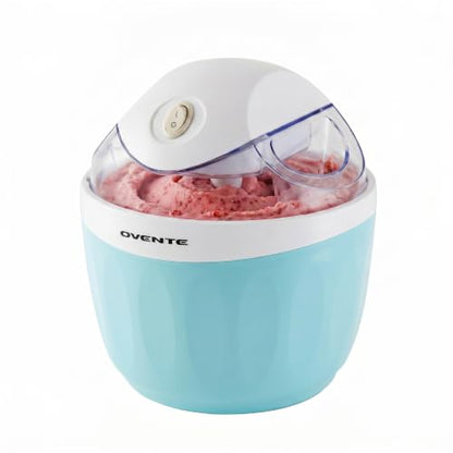 OVENTE Electric Ice Cream Maker, 1QT Freezer Bowl, Blue ICM110BL