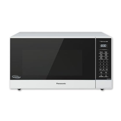 Panasonic NN-SN75LW cu.ft Cyclonic Inverter Countertop Microwave Oven 1250Watt Power with Genius Sensor Cooking, 1.6 cft, White