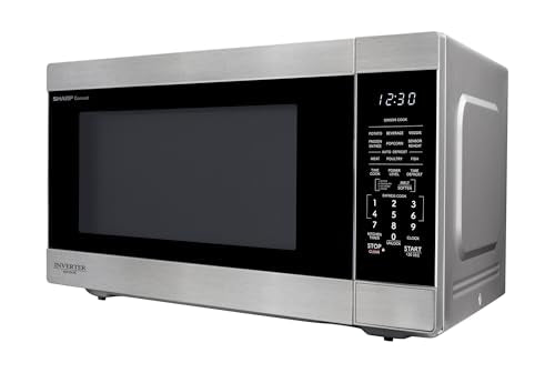SHARP Countertop Microwave Oven with Removable 16.5" Carousel Turntable, 1200 Watt, 2.2 Cubic Feet, Stainless Steel