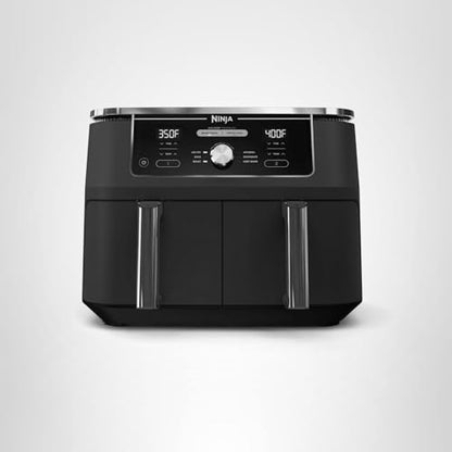 Ninja DZ401 Foodi 10 Quart 6-in-1 DualZone XL 2-Basket Air Fryer with 2 Independent Frying Baskets, Match Cook & Smart Finish to Roast, Broil, Dehydrate for Quick, Easy Family-Sized Meals, Grey