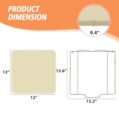 12 inch Pizza Stone with Rack for Oven and Grill Baking, Baking Stone Set for Ninja OO101 8 In 1 Outdoor Pizza Oven, Fits Ninja Woodfire OO100 Series Outdoor Oven, for Ninja Pizza Oven Accessories