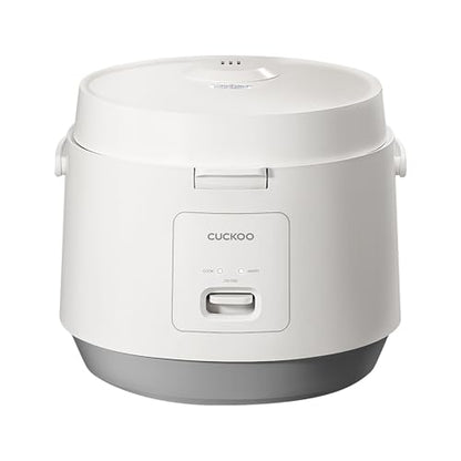 CUCKOO Basic Rice Cooker 10-Cup Uncooked / 20-Cup Cooked, Large Rice Maker and Warmer with Nonstick Inner Pot, Easy to Use with Auto Keep Warm, Includes Steam Tray, White (CR-1095)