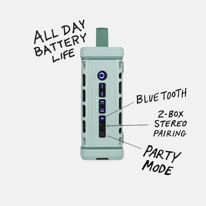 Turtlebox Ranger: Loud! Outdoor Portable Bluetooth 5.4 Speaker | Rugged, Waterproof, Ultra-Portable | Plays to 105db, Deep Bass, Shockproof, Unlimited Pairing for Full Stereo Experience, River Rock