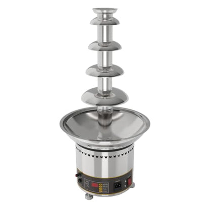 PreAsion Chocolate Fountain 110V Electric 5-Tiers Digital Chocolate Fountain Melting Machine Heating Fondue Fountain,4kg of chocolate