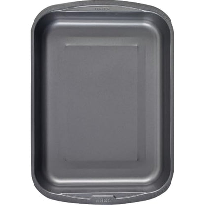 Goodcook Everyday Nonstick Roast Pan, Metal Utensil-Safe Easy Clean Dishwasher Safe Rectangle Roaster, 11.5x15.5-Inch, Silver