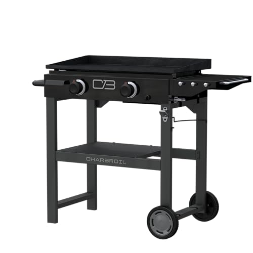 Charbroil 28" Performance Series Propane Gas Griddle with Cart 2 Burner Flat Top Grill, Black - 463459924