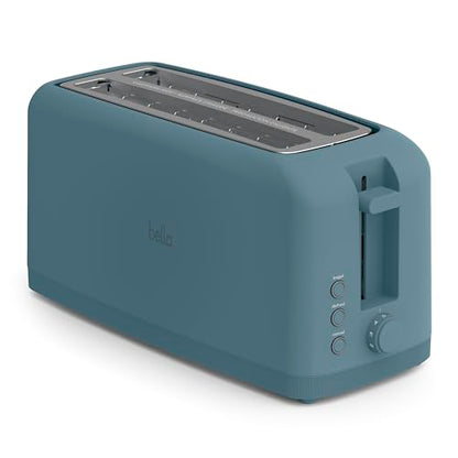 bella Fits-Anywhere™ Slim Toaster, 4 Slice Extra Long & Wide Slot, Surf