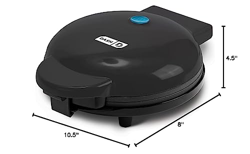 Dash Express Waffle Maker -Electric Waffle Maker for Creative Homemade Treats - Dual Nonstick Cooking Surfaces, Easy Food Release & Quick Cleanup - Compact, Space-Saving Design - 8 Inches - Black