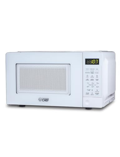 Commercial Chef 0.7 Cu. Ft. Countertop Microwave Oven, CHM770W, White