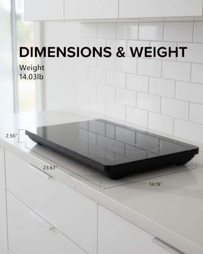 Nuwave PIC Double Pro Induction Cooktop, IMD Touch Controls, 30603V01