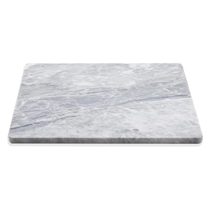 Diflart Natural Marble Stone Cutting Board for Kitchen, 16x20 Inch, Gray with White Veins, Marble Slab Pastry Board Large with Non Slip Feets for Baking, Cheese, Charcuterie, Pack of 1 Pcs