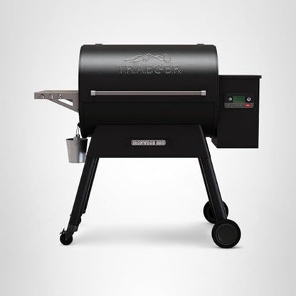 Traeger Ironwood 885 Wood Pellet Grill and Smoker, WiFi Pellet Smoker Grill with Super Smoke Mode, D2 Controller, Large 885 sq. in. Cooking Area, Outdoor BBQ Electric Pellet Smoker, TFB89BLFC