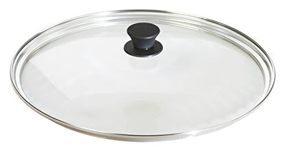 Lodge Round Tempered Glass Lid - Versatile Glass Lid for 15 Inch Skillets, Pans, and Dutch Ovens - Dishwasher Safe and Oven Safe up to 400° - 15 Inch