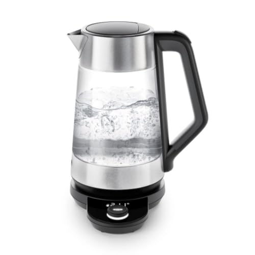 OXO Brew Adjustable Temperature Kettle, Electric Kettle, Glass and Stainless Steel, Holds Temperature for 30 Minutes