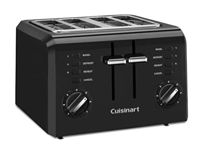 Cuisinart 4-Slice Compact Plastic Toaster, Black, CPT-142BKP1