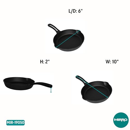 MIRRO 6in Cast Iron Preseasoned Skillet