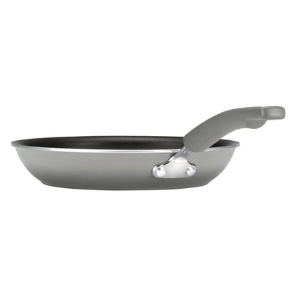 Rachael Ray Brights Nonstick Cookware Pots and Pans Set, 14 Piece, Sea Salt Gray