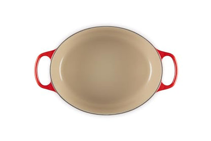 Le Creuset Enameled Cast Iron Signature Oval Dutch Oven, 5 qt, Cerise