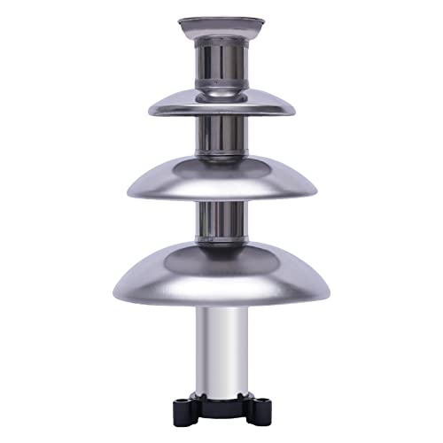 4 Tiers Chocolate Fondue Fountain Stainless Steel Electric Fondue Pot for Party Restaurant Wedding