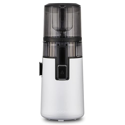 Hurom H70 Cold Press Juicer Machine, Easy to Clean Masticating Slow Juicer, Ideal Balance of Size and Function, Compact, Strainer Free, Self Feeding, Hands Free, with Wide Mouth Hopper (White)
