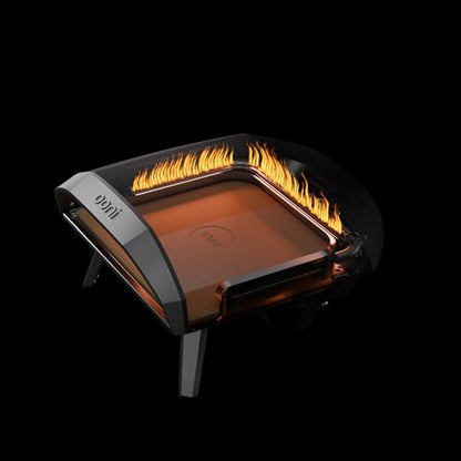 Ooni Koda 16 Natural Gas Pizza Oven – 16" Gas Powered Outdoor Oven with 28 mBar Regulator and Gas Hose, Gas Powered Portable Pizza Oven - Foundry Black