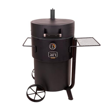 Oklahoma Joe's Bronco Pro 21.5 in. Heavy Duty Charcoal Drum Smoker and Grill with 366 sq. in. Cooking Area in Black