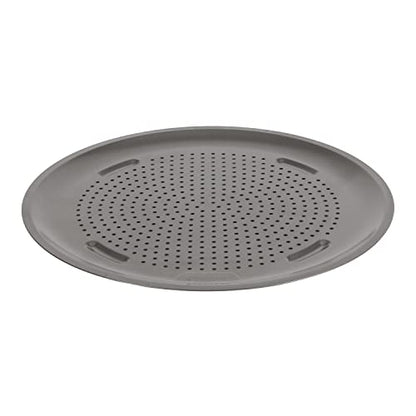 GoodCook AirPerfect 14 Inch Insulated Nonstick Carbon Steel Pizza Pan with Cutting Guides, Perforated, Gray
