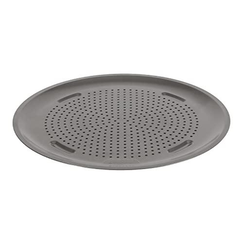 GoodCook AirPerfect 14 Inch Insulated Nonstick Carbon Steel Pizza Pan with Cutting Guides, Perforated, Gray