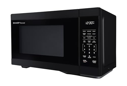 Sharp SMC1161KB 1.1 cu. ft. 1000W Black Countertop Microwave Oven