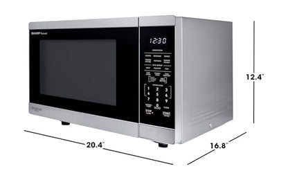Sharp SMC1464KS 1.4 cu. ft. 1100W Stainless Steel Countertop Microwave Oven
