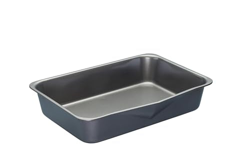 Seven-first Master Class KitchenCraft Smart Space Non Stick Carbon Steel Stackable Bakeware Set Including Roasting Tin, Baking Trays and Muffin Tray, 7 Piece Set